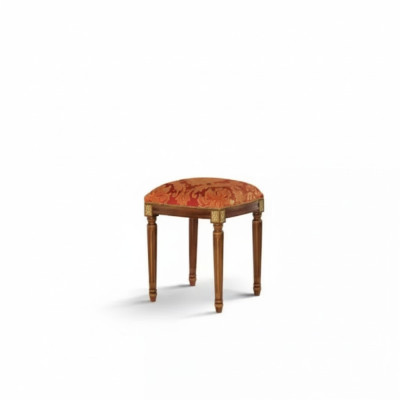 Pouf Poltrona Design Imbottito Poggiapiedi Tessuto Classico Nuovo Pouf