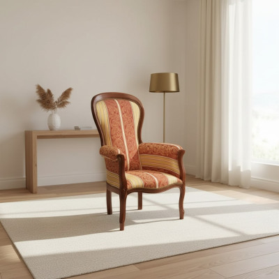 Poltrona monoposto 1 posto imbotto sedile tessuto design classico