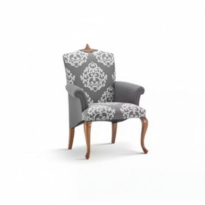 Poltrona Soggiorno Design Elegante Grigio Classico 1 Posto Lusso