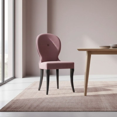 Sedia da pranzo in legno di lusso con schienale classico nuovo