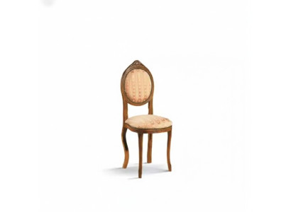 Sedia da pranzo senza braccioli in legno e tessuto design sala da pranzo.