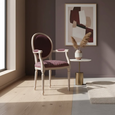 Sedia 1 posto in legno di lusso con braccioli Design italiano per sala da pranzo