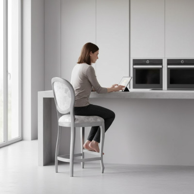 Classico grigio sedia Designer sgabello sedia di legno di lusso Nuovo mobili