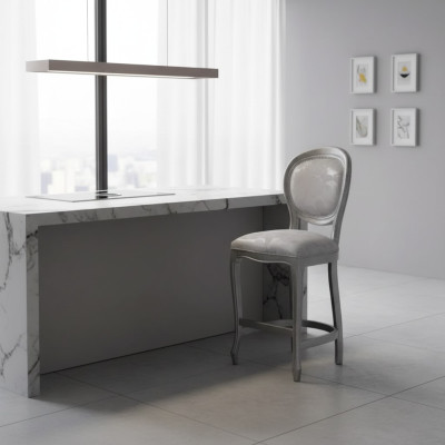 Classico grigio sedia Designer sgabello sedia di legno di lusso Nuovo mobili