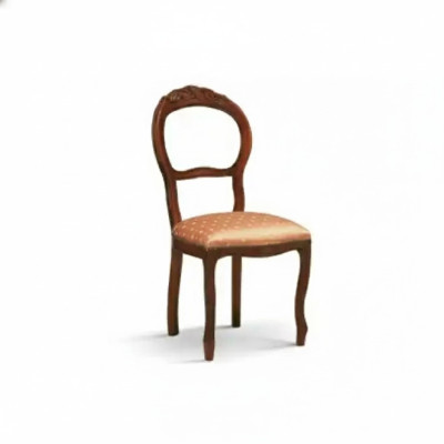 Sedia classica in legno con schienale in legno, design di lusso, sedia da pranzo.