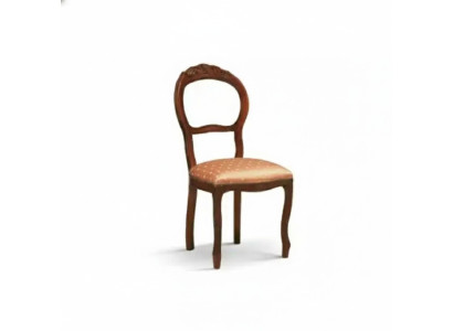 Sedia classica in legno con schienale in legno, design di lusso, sedia da pranzo.
