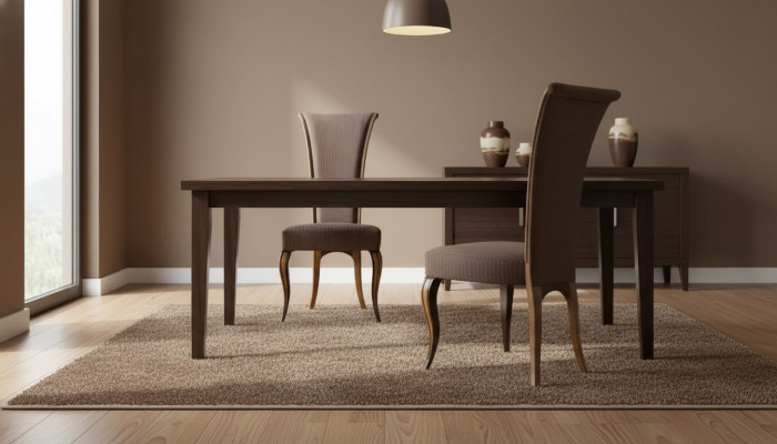 Sedia classica design in tessuto imbottita di lusso per sala da pranzo, nuova.