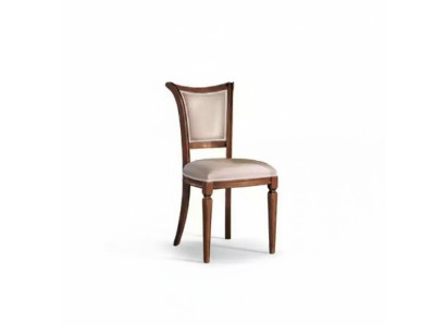 Sedia da pranzo poltrona con seduta in legno classico di lusso grigia.