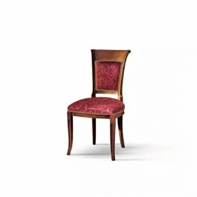 Sedia da pranzo di lusso, sedia con seduta, sedie da pranzo in legno moderne rosse.