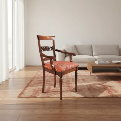 Design sedia soggiorno sedia da pranzo in legno sedie imbottite con braccioli nuova.
