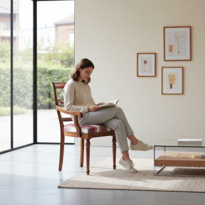 Sala da pranzo Designer Legno Moderno Sedia Marrone di lusso Poltrona Marrone.