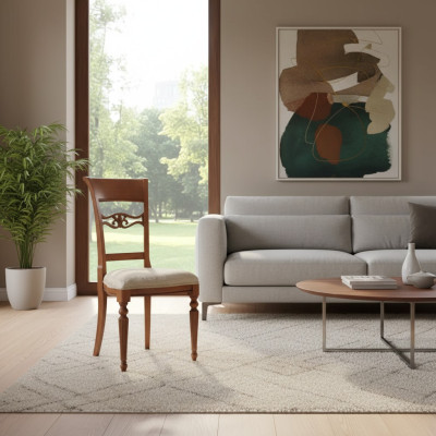 Mobili sedie Sedia da pranzo Sedia Design Imbottita Lusso Arredamento Nuovo
