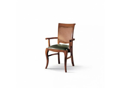 Sedia da pranzo di lusso in legno con schienale in legno, sedia classica da designer.