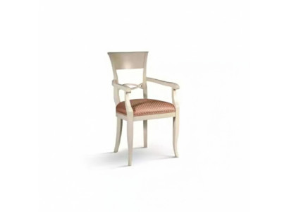 Sedia con braccioli Design in marrone Salotto Imbottita Sala da pranzo Legno Nuova