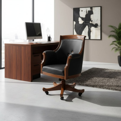 Sedia da ufficio di lusso con poltrona imbottita per ufficio, poltrone da designer, mobili d'ufficio girevoli.