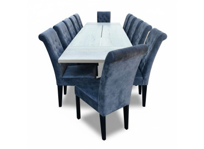 Tavolo da pranzo 12 x sedie Set da sala da pranzo Gruppo da pranzo Sedie moderne Tavolo 13 pezzi.