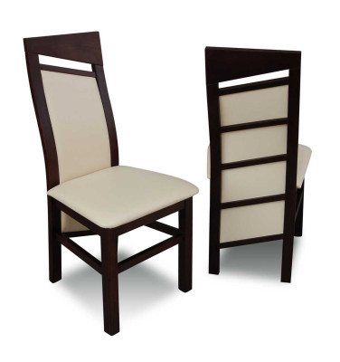 Sedia marrone, sedia imbottita, mobile moderno per sedersi, sala da pranzo, imbottitura tessile nuova.