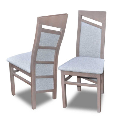 Sedia marrone, sedia imbottita, mobile moderno per sedersi, sala da pranzo, imbottitura tessile nuova.