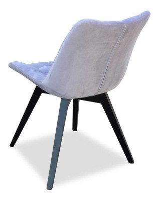 Sedie da pranzo Imbottite in Tessuto Design Moderno Grigio di lusso Poltrona