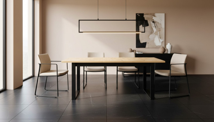 Tavolo da pranzo tavolo sala da pranzo soggiorno marrone legno design lusso moderno nuovo