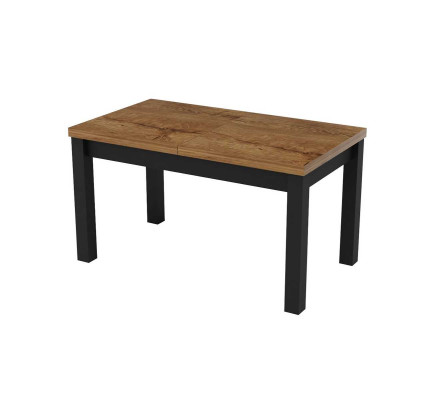 Tavolo da pranzo moderno marrone, design in legno, mobili da tavolo per il soggiorno.