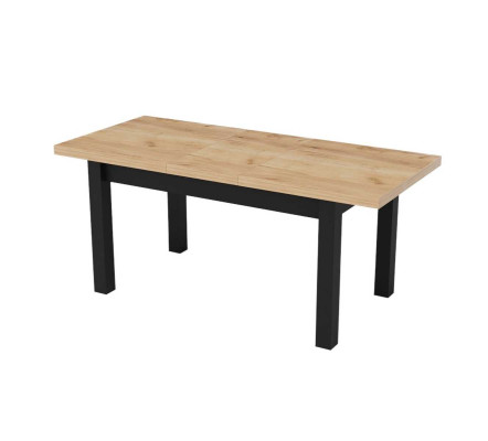 Tavolo da pranzo moderno marrone, design in legno, mobili da tavolo per il soggiorno.