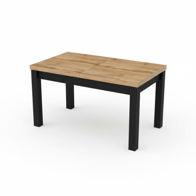Tavolo da pranzo moderno marrone, design in legno, mobili da tavolo per il soggiorno.