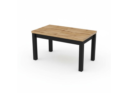 Tavolo da pranzo moderno marrone, design in legno, mobili da tavolo per il soggiorno.