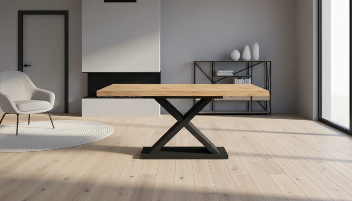 Tavolo da pranzo Tavolo da pranzo Sala da pranzo Soggiorno Marrone Legno Design Lusso Moderno