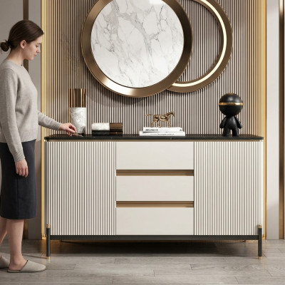 Comò bianco credenza in legno armadio arredamento credenza lusso nuovo