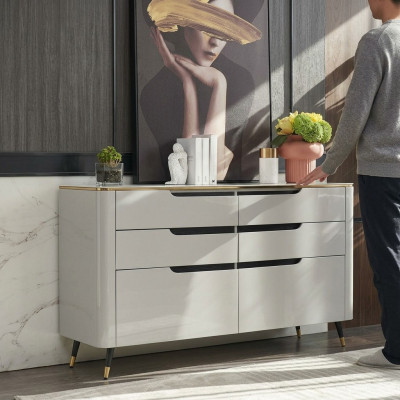 Mobile portaoggetti design con cassetti e ante, credenza per il soggiorno, nuovo.