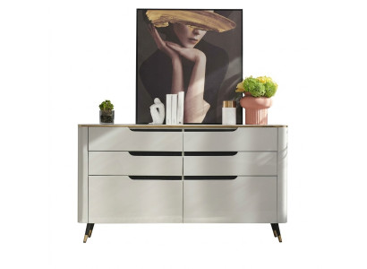 Mobile portaoggetti design con cassetti e ante, credenza per il soggiorno, nuovo.