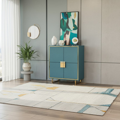 Mobile porta TV moderno blu soggiorno credenza lusso scaffali mobili nuovi