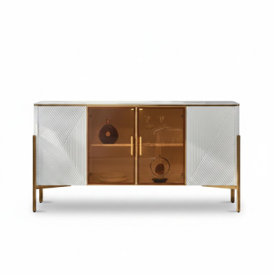 Comò Scaffali Design Mobili Soggiorno Legno Nuovo Madia Armadio