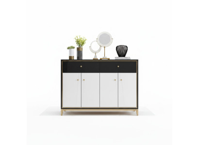 Comò Armadio Credenza Bianca Moderna Comò Sala da pranzo Legno di lusso Nuovo
