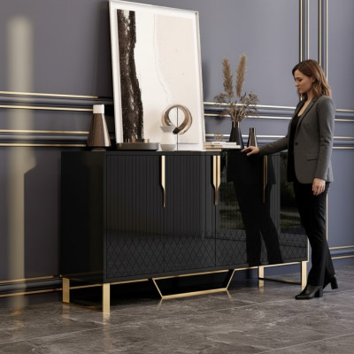 Mobile soggiorno in legno credenza mobile cassettiera armadio moderno nuovo