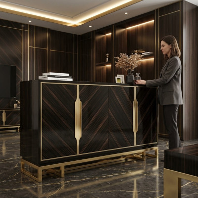 Comò credenza armadio armadio di lusso scaffale mobile armadio in legno nuovo.
