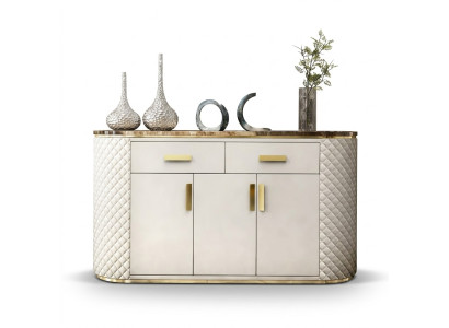 Comò design in legno armadio di lusso credenza bassa credenza bianca nuova.