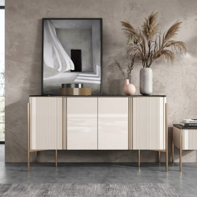 Comò in legno Armadio di design Scaffale Moderno Mobiletto a credenza Cassettiera