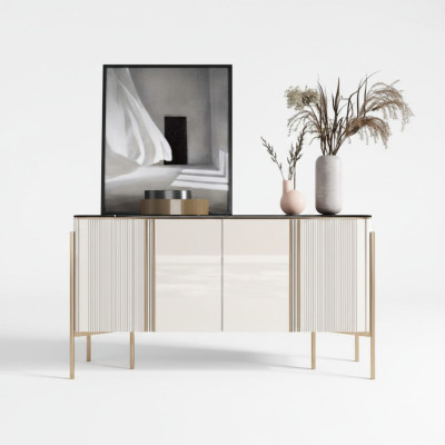 Comò in legno Armadio di design Scaffale Moderno Mobiletto a credenza Cassettiera