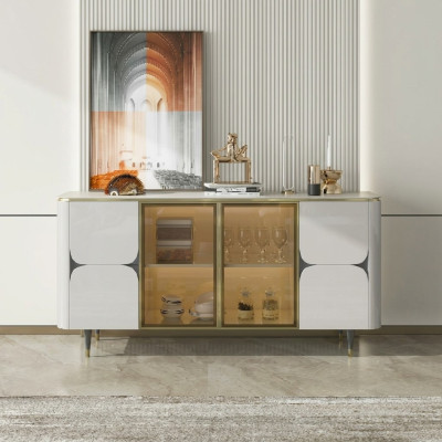 Comò in legno Armadio Credenza Bianca Mobili Madia Moderna Nuova