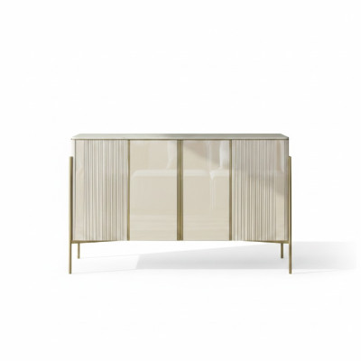 Mobile Moderni in Legno per Soggiorno in Stile Beige di Lusso