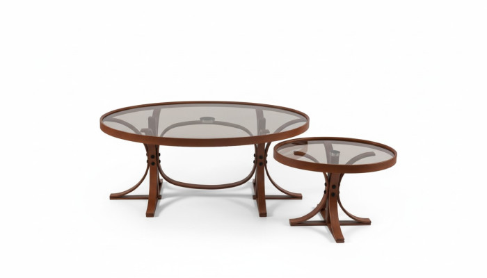 2 tavolini da salotto completi da soggiorno di lusso in stile moderno di design.
