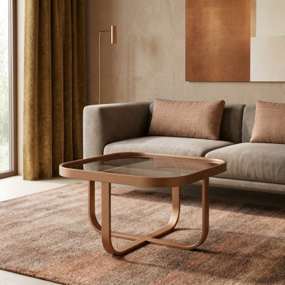 Tavolino moderno in legno di design per soggiorno del designer.