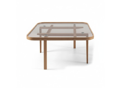 Soggiorno Tavolino Moderno Lusso Mobili Tavolo in Vetro Designer Legno
