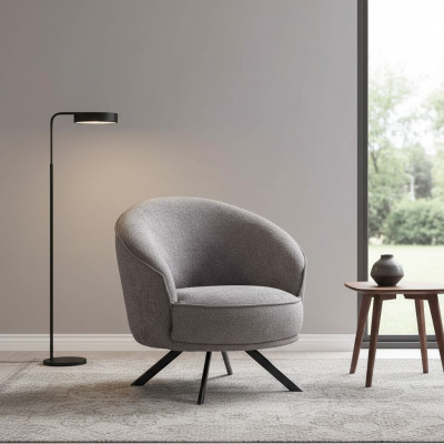 Soggiorno moderno grigio design poltrona lusso mobili imbottiti nuovi.