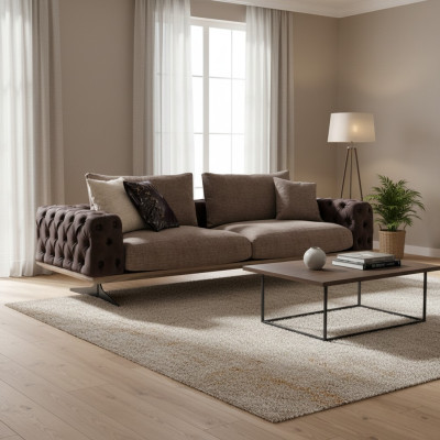Divano soggiorno di lusso a tre posti design moderno per divano imbottito nuovo.