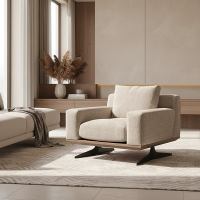 Soggiorno moderno poltrona design lusso poltrona in tessuto mobili imbottiti di lusso