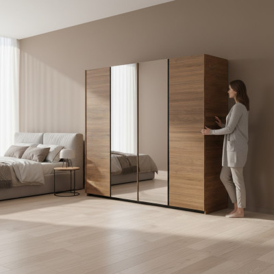 Camera da letto Armadio Moderno Legno Mobili Armadio da incasso Design di lusso
