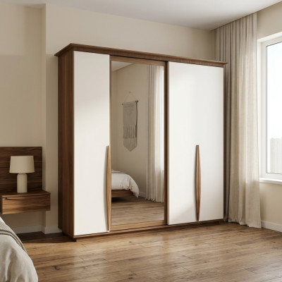 Armadio di lusso in legno moderno per camera da letto di design nuovo